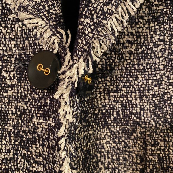 NWOT Talbots Blue/White Tweed Blazer 6P - Picture 7 of 9